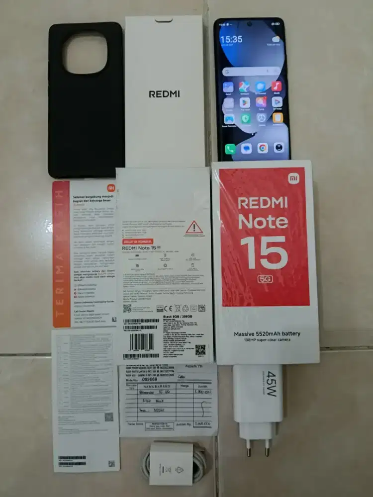 Redmi note 15 5G 8/256 seperti baru