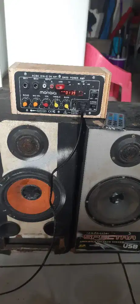 Amplifier bluetooth d10 baru + 2 salon pasif 6,5in