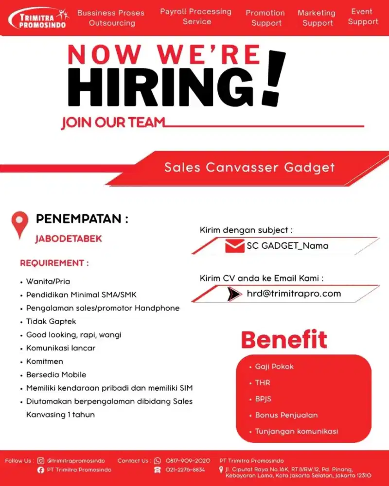 SALES CANVASSER GADGET