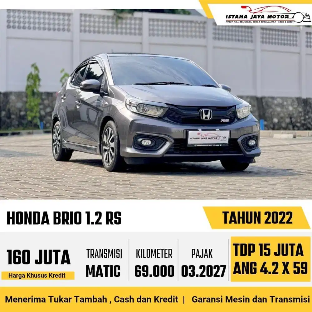 [TANGAN 1] Honda Brio RS 1.2 Automatic 2022