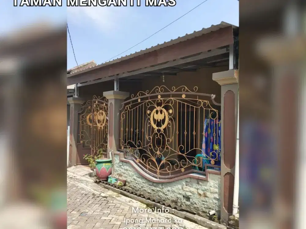 Dijual rumah 1 lantai di Perum Taman Menganti Mas, Gresik