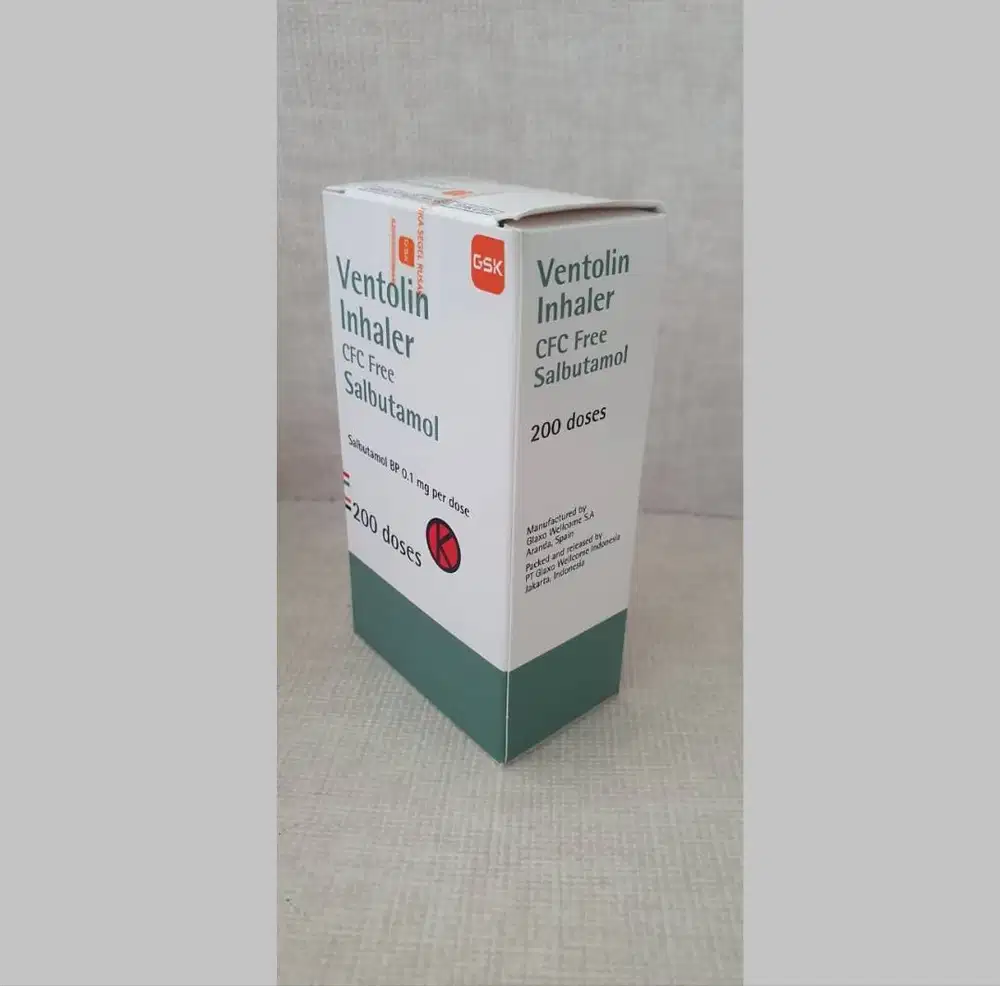 Jual Murah Ventolin Inhaler Salbutamol 200 dosis EXP Feb 2027