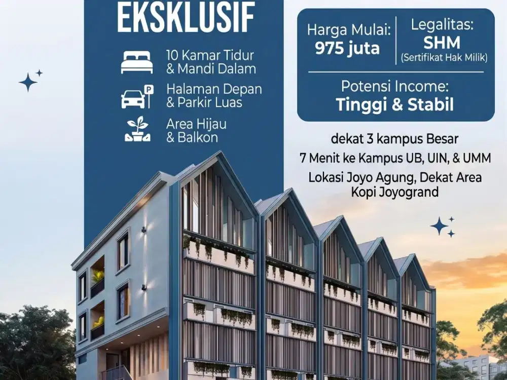 Investasi Kost di Merjosari Dekat Kampus Peluang Untung Jalan Terus