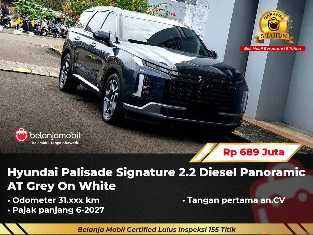 [ GARANSI 5TH ] Hyundai Palisade Signature 2.2 Panoramic AT 2023/2024