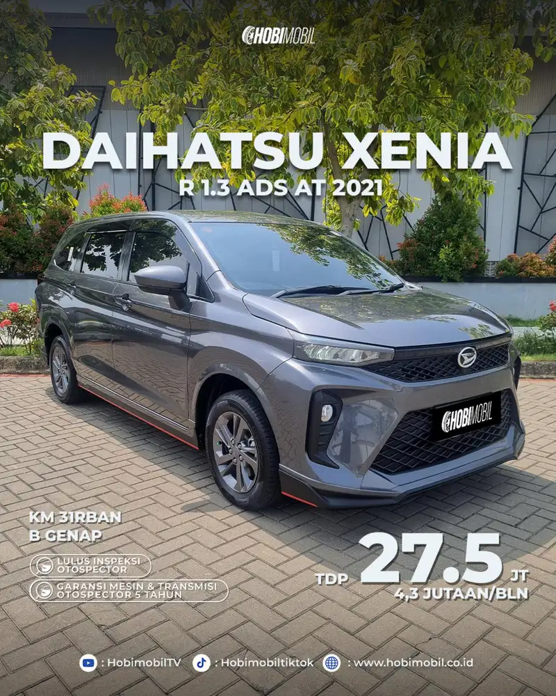Xenia R 1.3 ADS AT Thn 2021 Pemakaian 2022