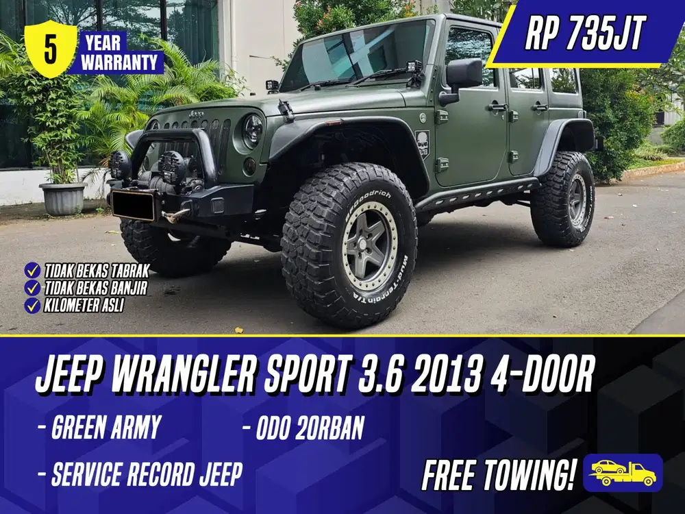Jeep Wrangler Sport 3.6 2013 4 Door Silver on Black Rubicon