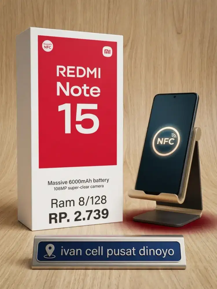 Promo awal bulan mei redmi note 15 8/128 new segel bergaransi