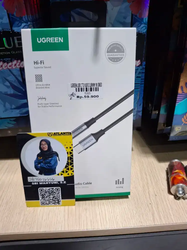 ATLANTIS DAHSYAT UGREEN USB C TO AUDIO 3,5MMM 1M