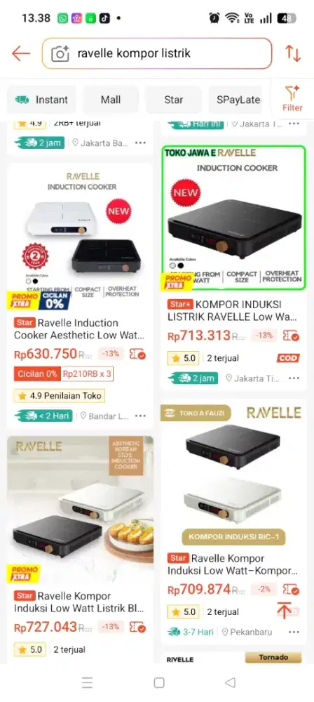 Kompor Listrik Induksi Ravelle Baru (Blm Pernah pakai) – Hemat & Aman