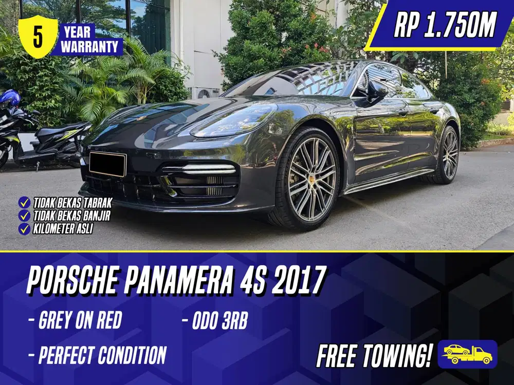 Porsche Panamera 4S 2017 Grey on Red Abu-abu Abu 4 S