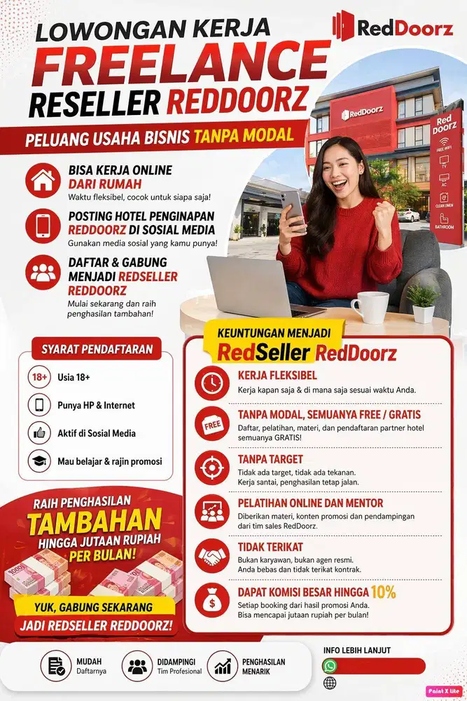 Freelance Online Sales Reseller Reddoorz