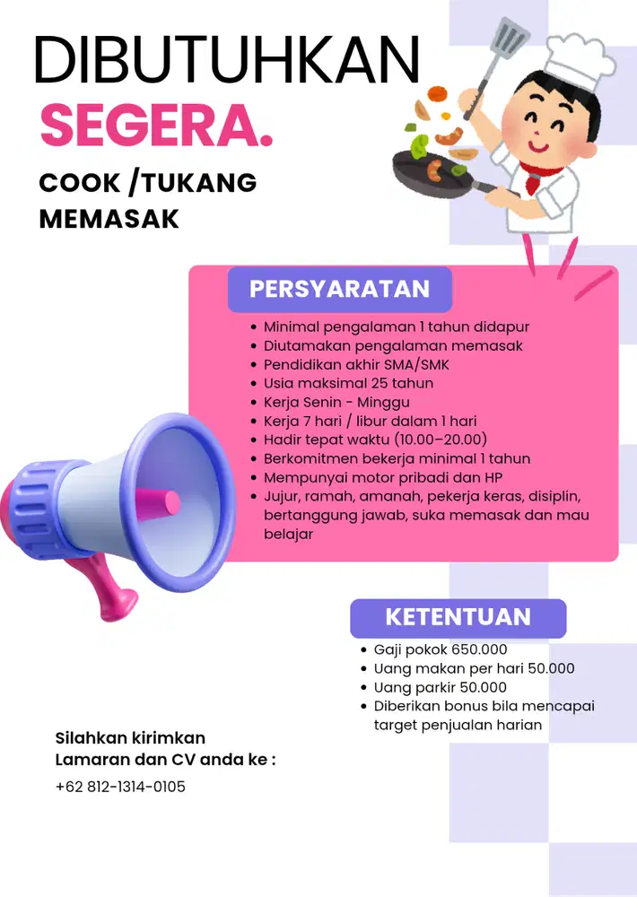 COOK / TUKANG MASAK