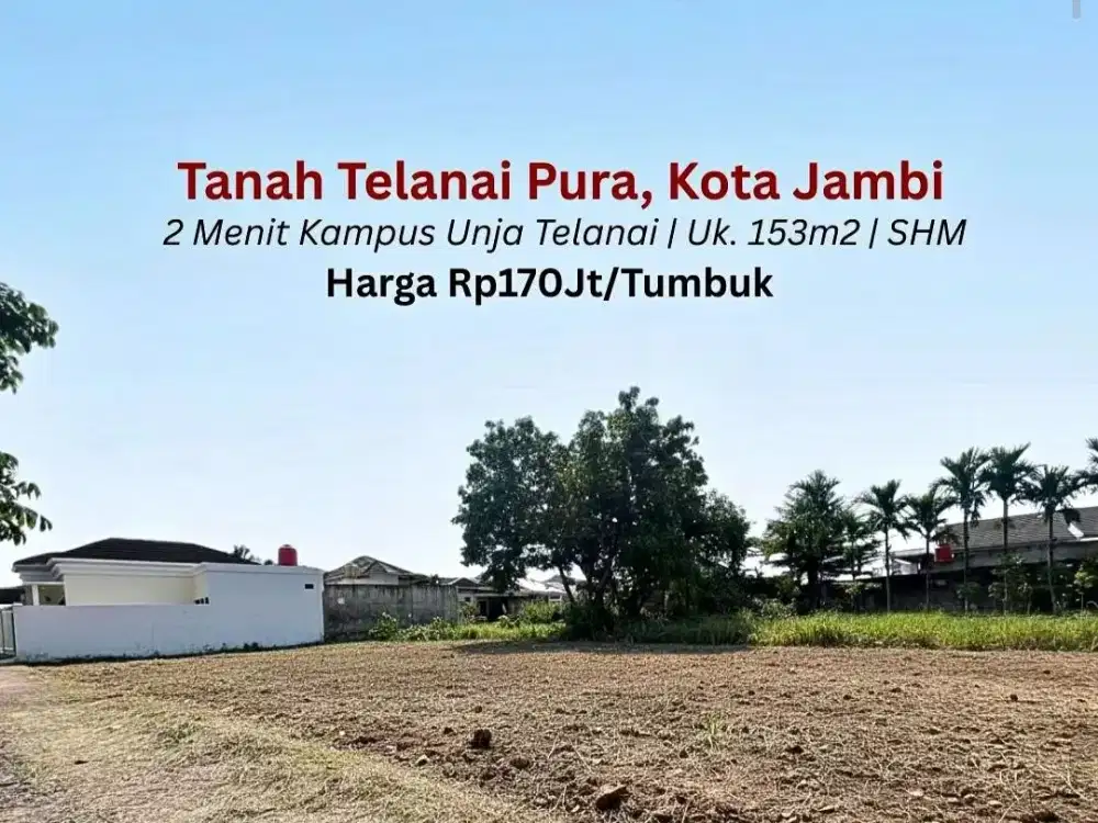 Jual Tanah Telanai Kota Jambi Dekat UNJA