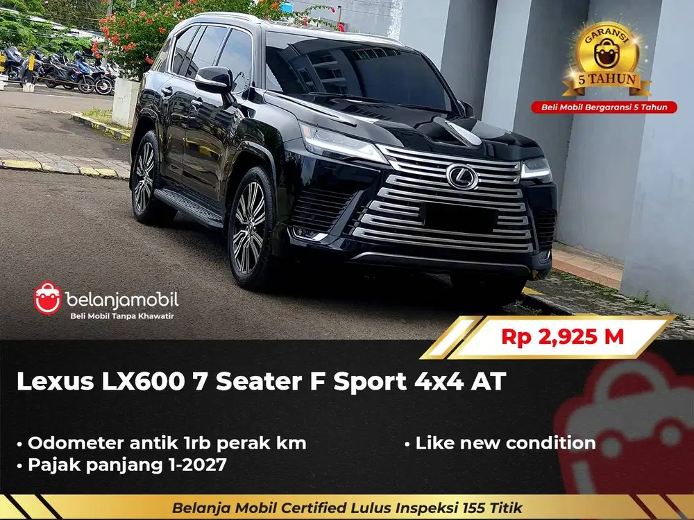 [ODO 1RB PERAK] Lexus LX 600 LX600 7 Seater F Sport AWD 4x4 2023/2024