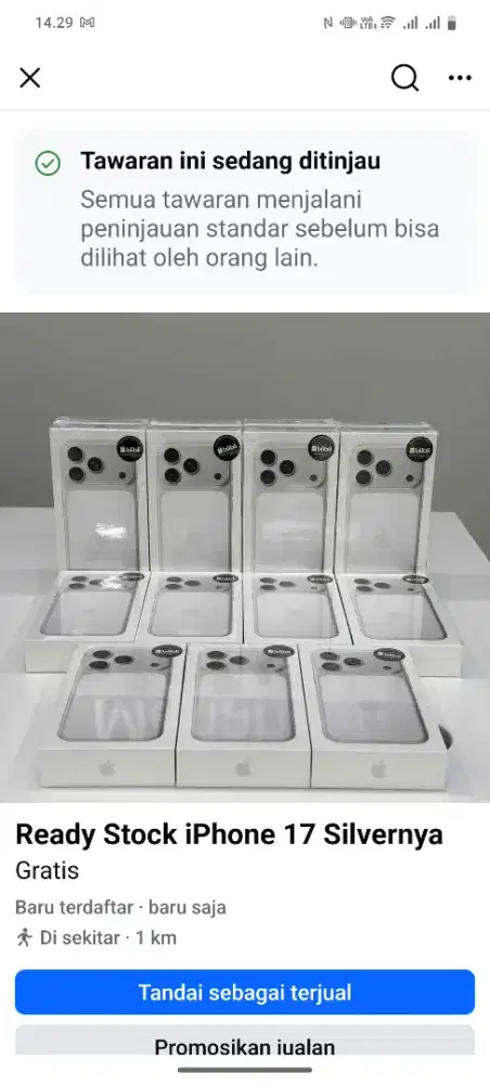 Ready Stock iPhone 17 Silver