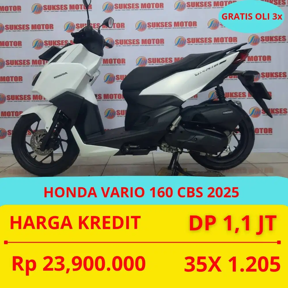 PROMO SUKSES MOTOR HONDA VARIO 160 CBS 2025 DP MURAH 1,1 JUTA GUYS