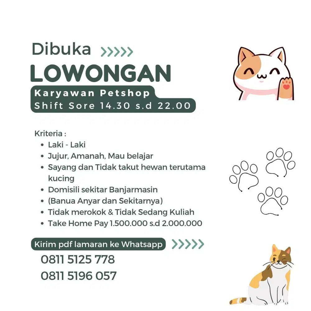 Dibuka Lowongan Pekerjaan di Banua Anyar
