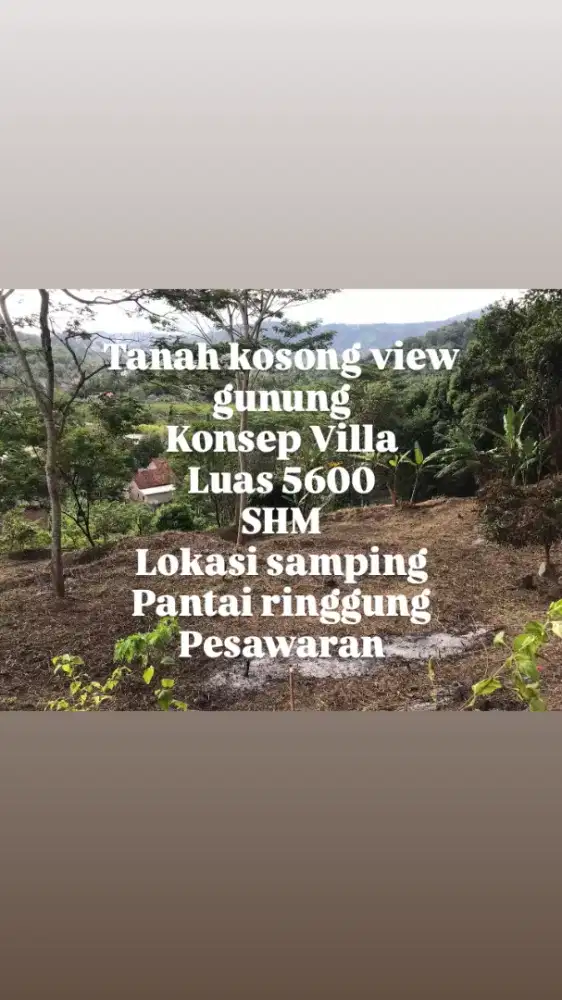 Tanah kosong konsep villa murah
