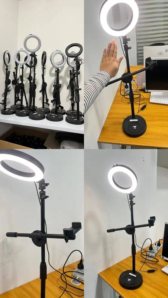Overhead Phone Stand + LED Ring Light 6