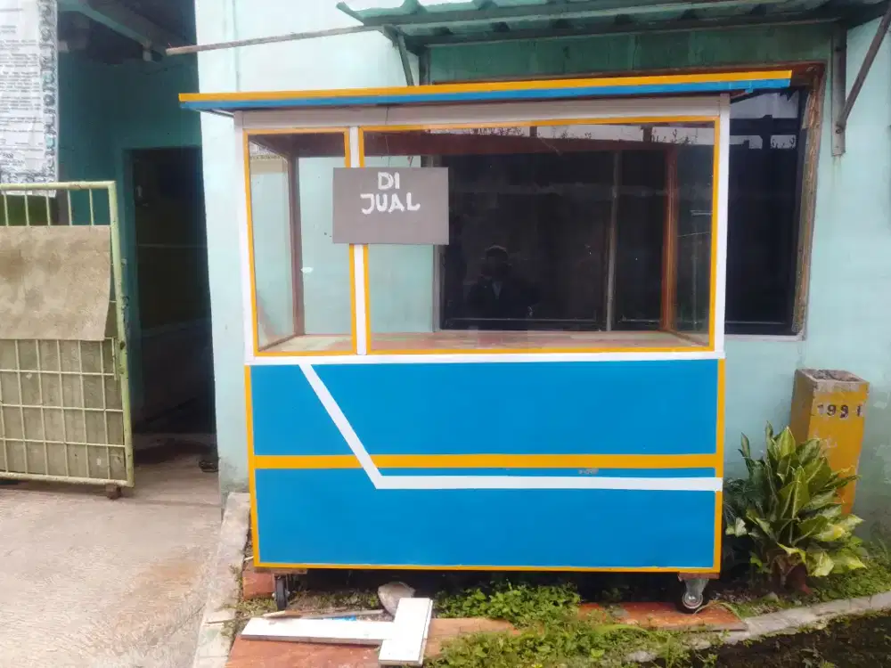 Jual grobak etalase kayu