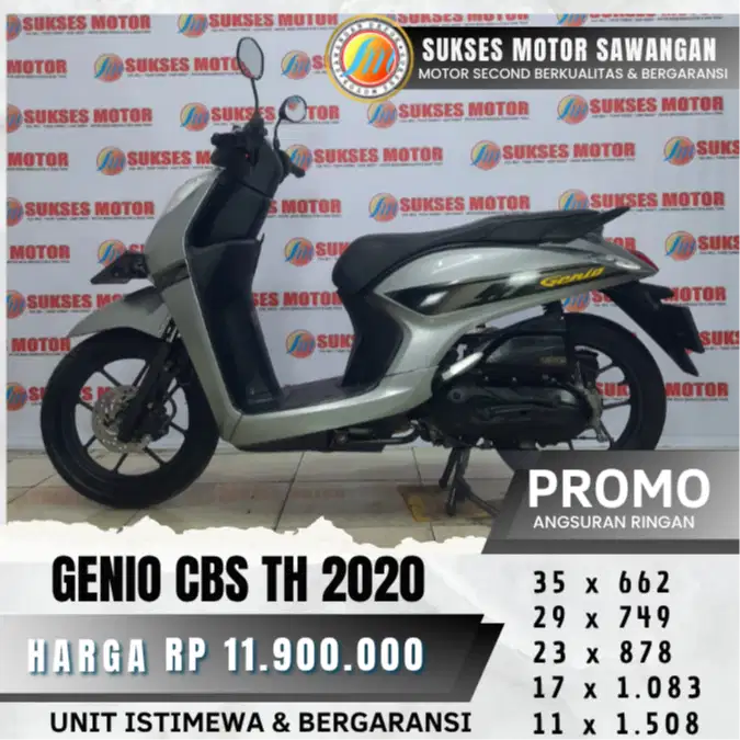 HONDA GENIO CBS TH 2020 UNIT MULUS BISA CASH KREDIT BERGARANSI MESIN