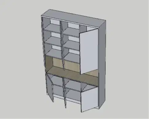 Lemari Arsip 157x42x280