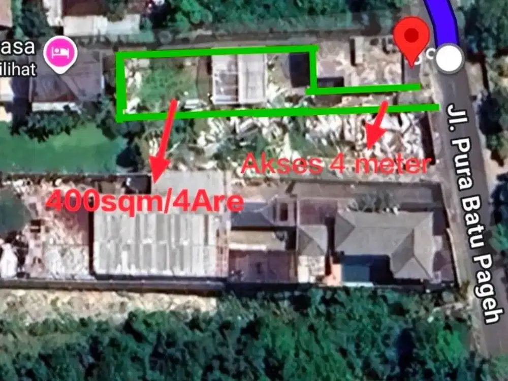 Tanah 4 are Strategis Dekat Pantai Green Bowl Disewakan, di Ungasan
