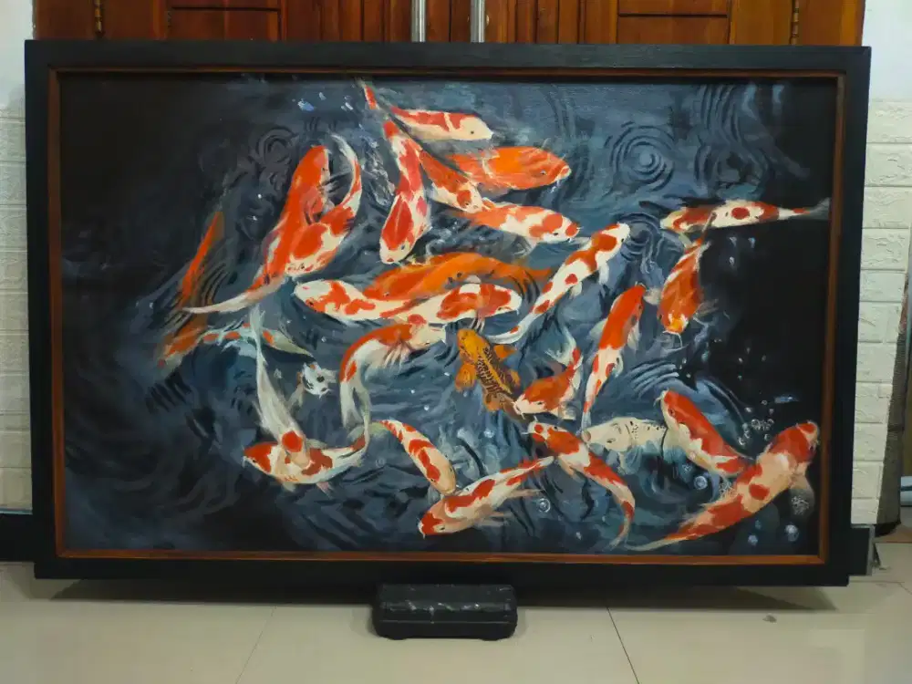 Lukisan ikan koi 27 ekor