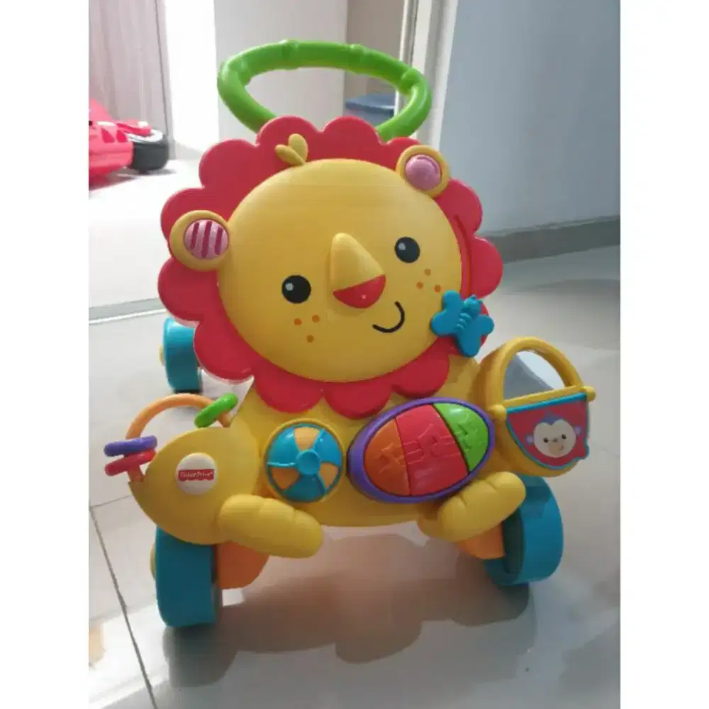 Mainan Belajar Jalan Anak Bayi (Push Walker) FISHER PRICE LION ORI