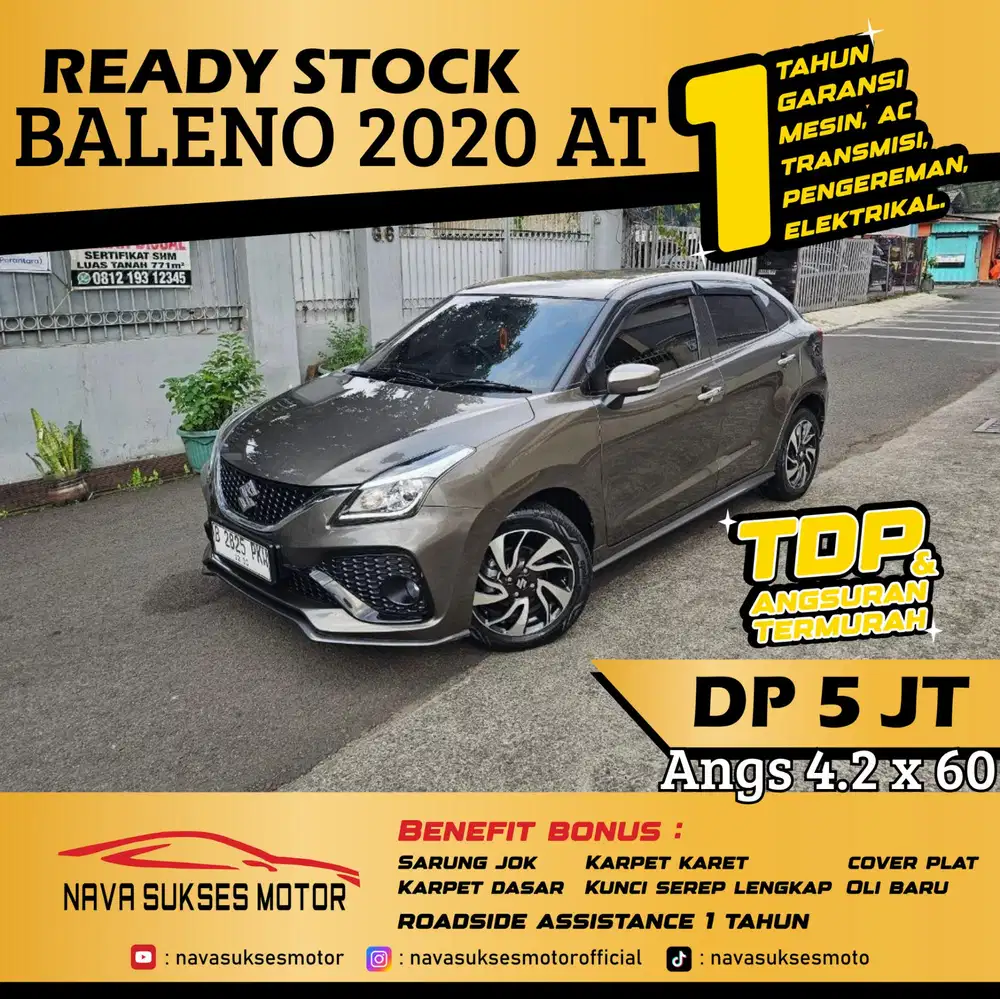 TDP 5 Jt Angs Termurah New Baleno 2020 Matic Abu Abu Low Km Like New