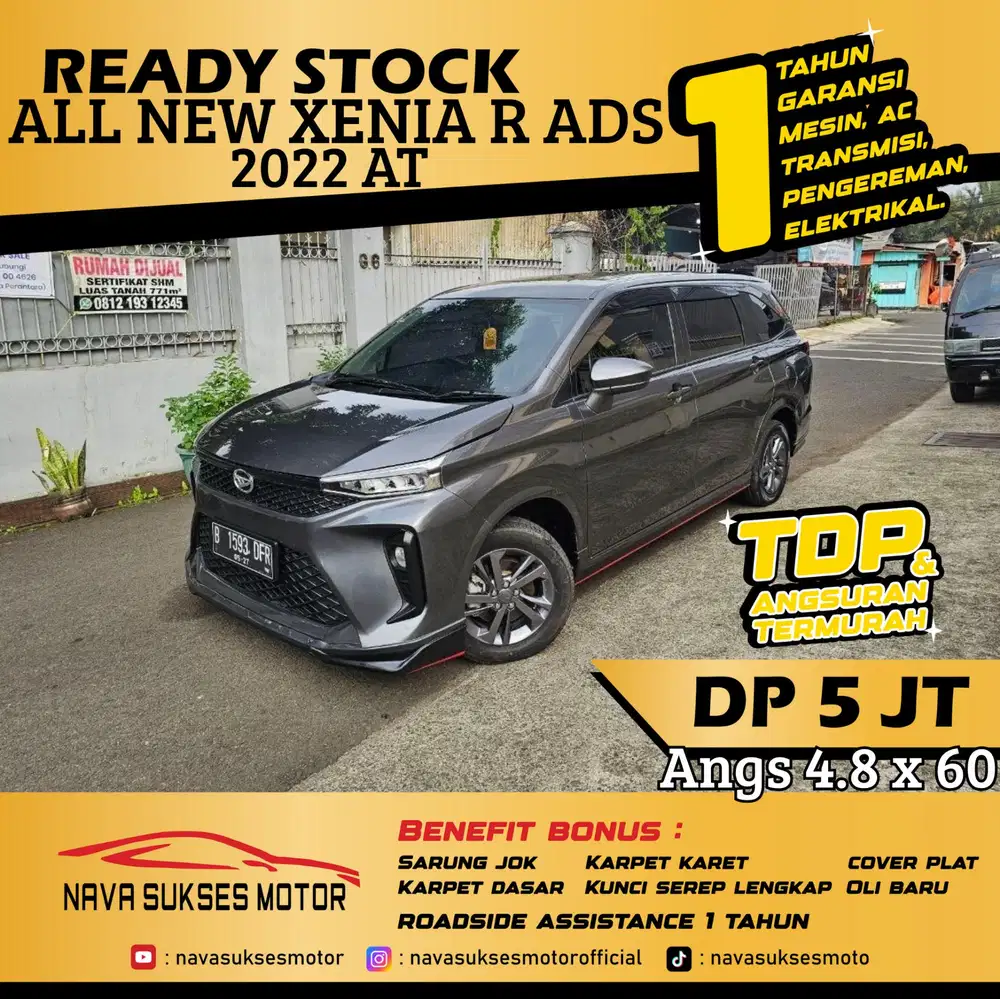 TDP 5Jt Angs Termurah All New Xenia R ADS 1.3 2022 Matic Abu Abu LowKm