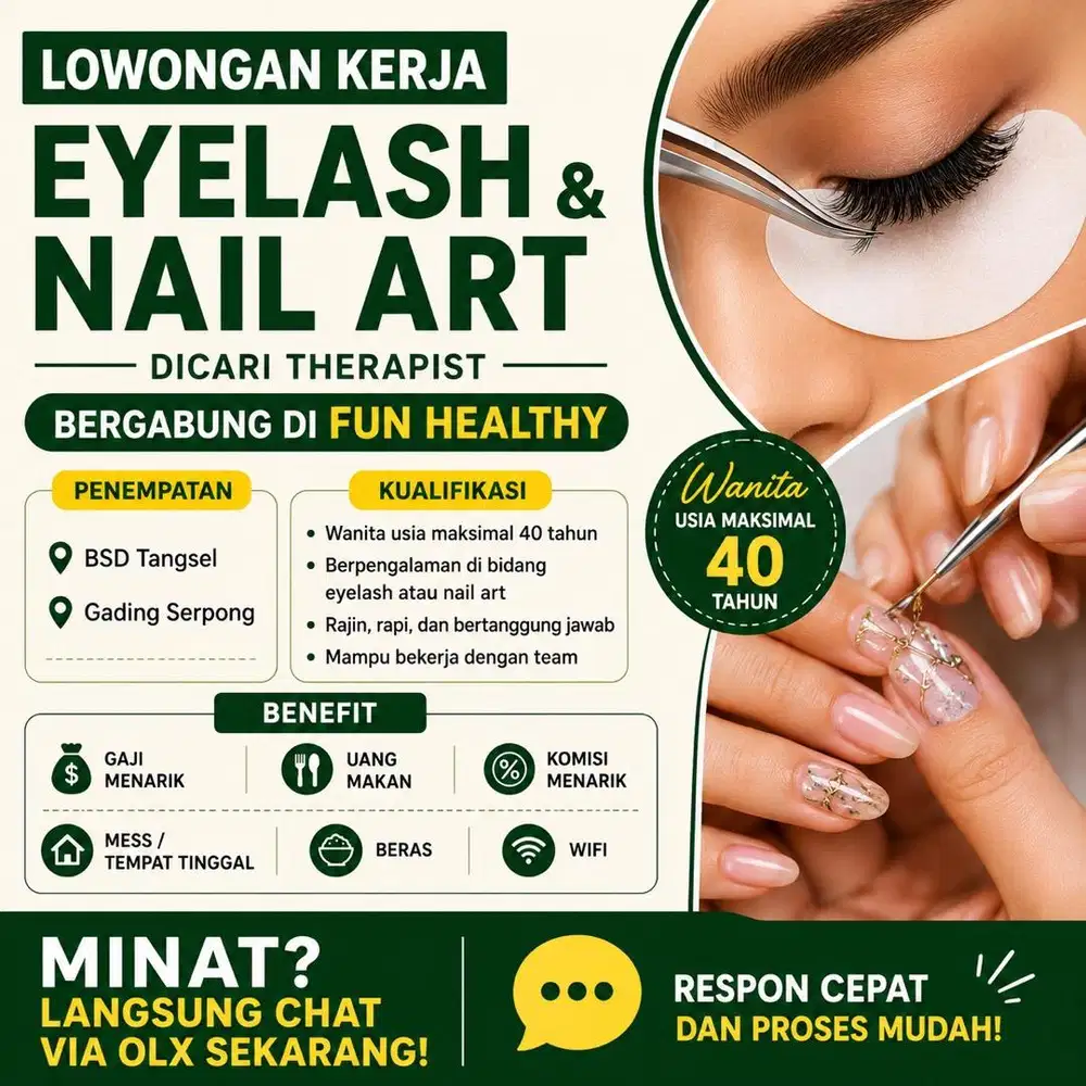 Lowongan Eyelash & Nail Art – Gading Serpong & BSD