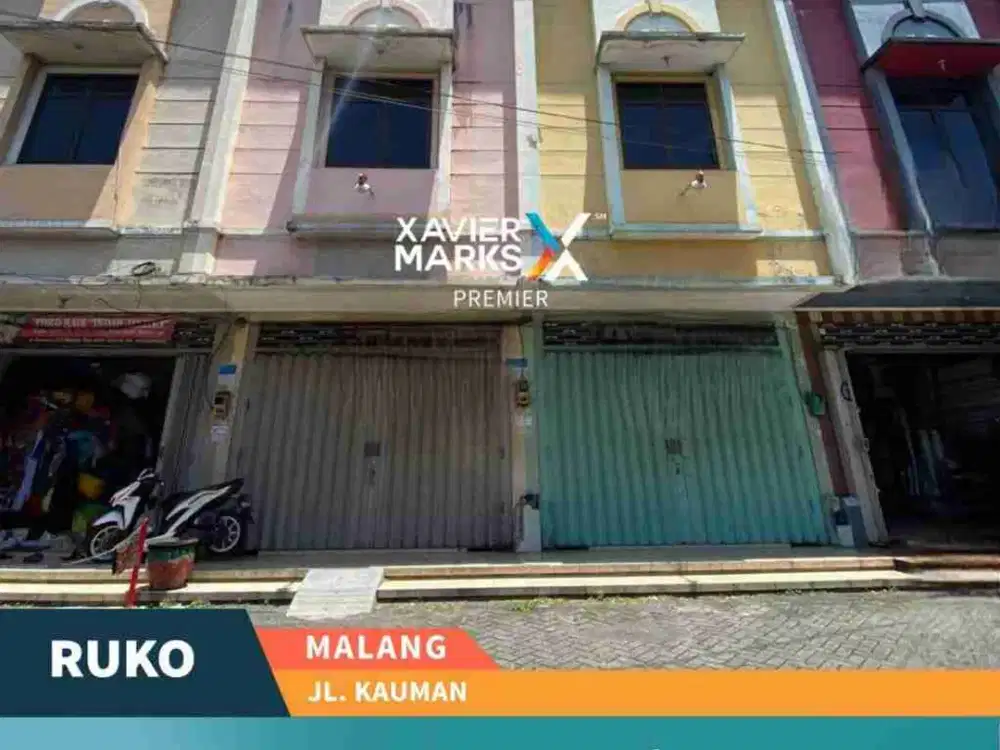 Dijual / Disewakan 2 Ruko Jejer di Poros Jalan Raya Kauman, Alun2 Kota Malang