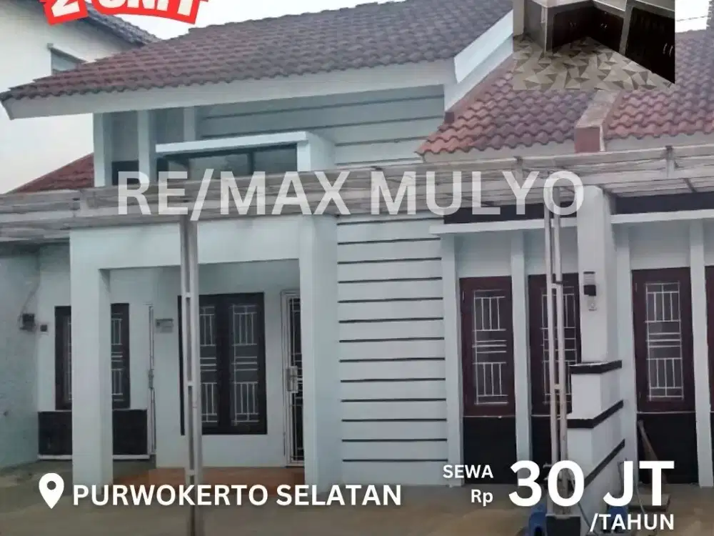 Disewakan Rumah Area Strategis Dekat Jalan Utama dan RS Area Purwokerto Selatan