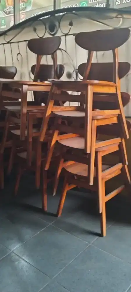 KURSI CAFE KAYU JATI