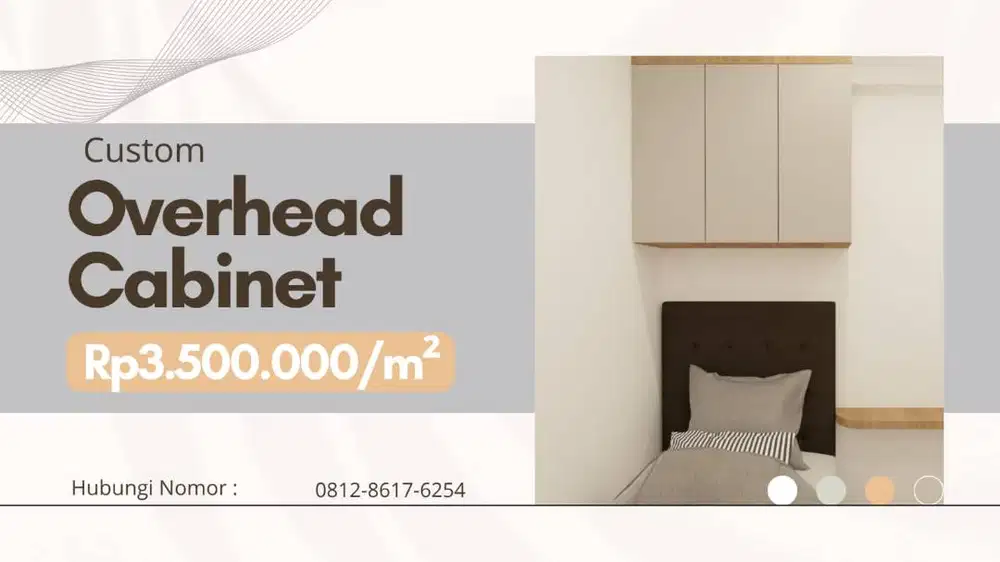 Custom Ovearhead Cabinet Minimalist HPL Luar-Dalam