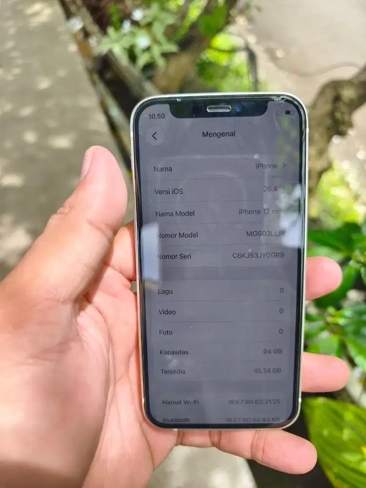 Iphone 12 Mini 64Gb wiffi only mlus minus dikit msh bgus bengt bs Tt