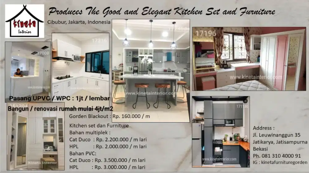 Kitchen set all furniture cat duco dan HPL