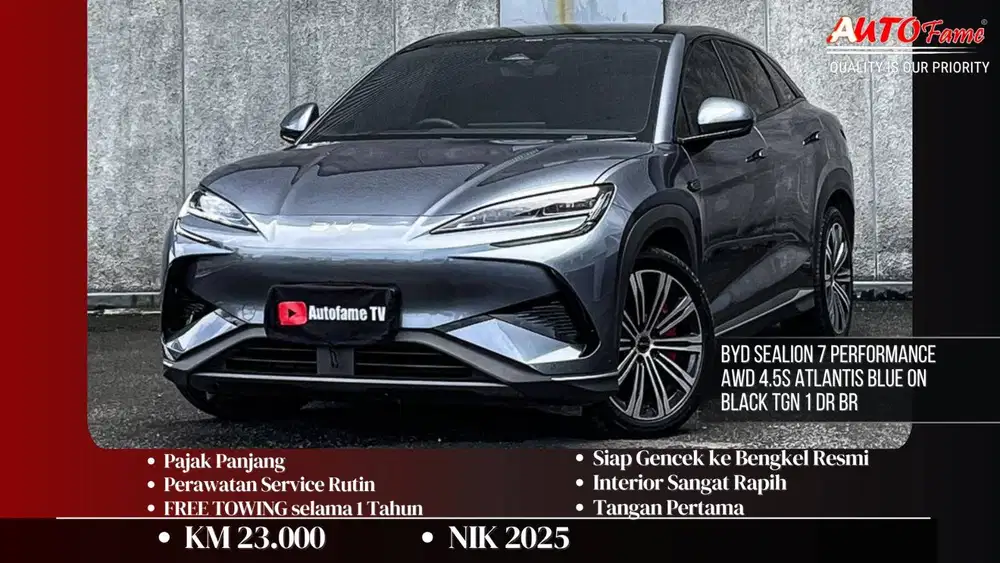 BYD Sealion 7 Performance AWD 4.5s 2025 Atlantis Blue On Black