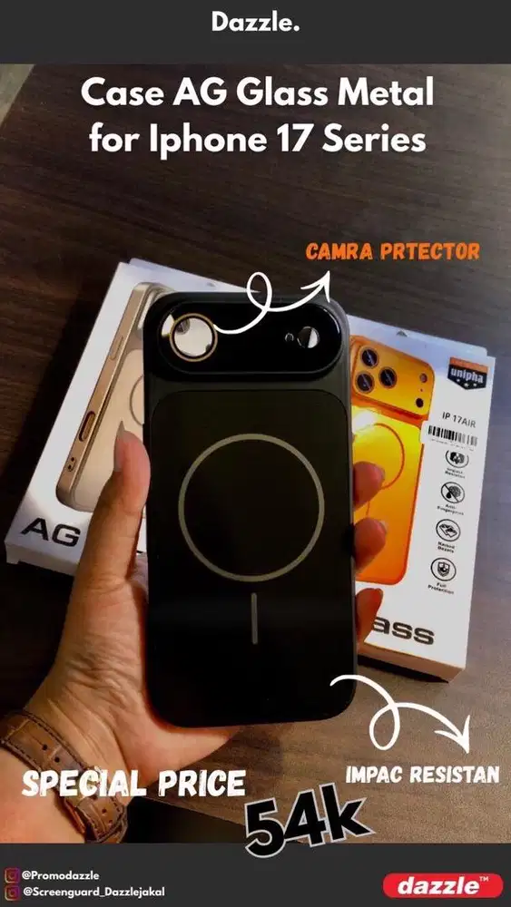 Case AG Metal Glas for iphone