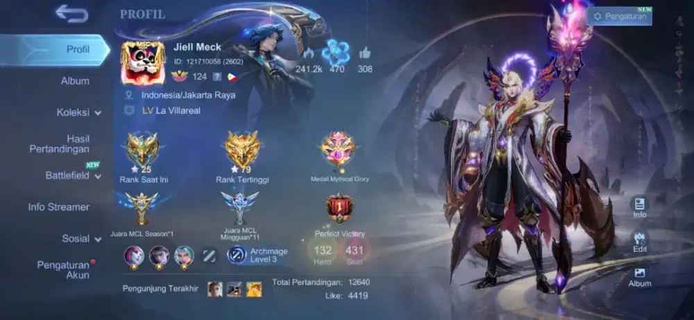 Jual akun mobile legend