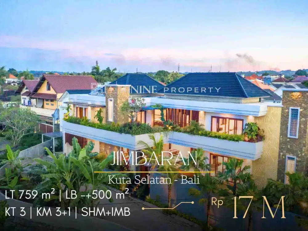 DIJUAL VILLA CANTIK LOKASI SANGAT BAGUS DI JIMBARAN - KUTA SELATAN,  BALI