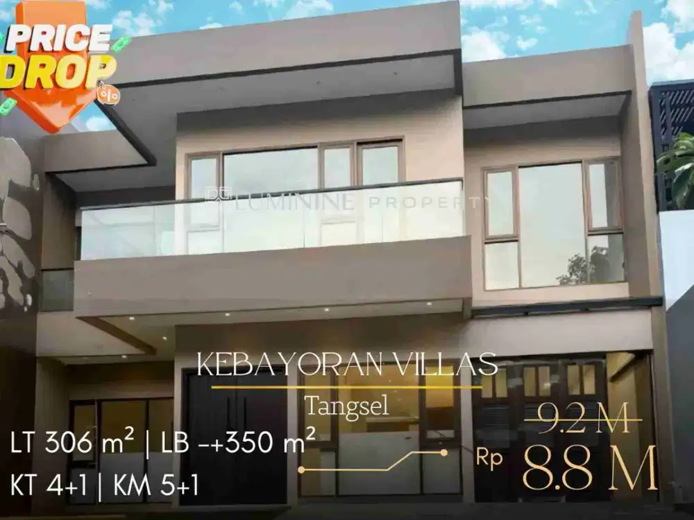 DIJUAL RUMAH BRAND NEW MINIMALIS DI KEBAYORAN VILLAS - PONDOK AREN, TANGSEL