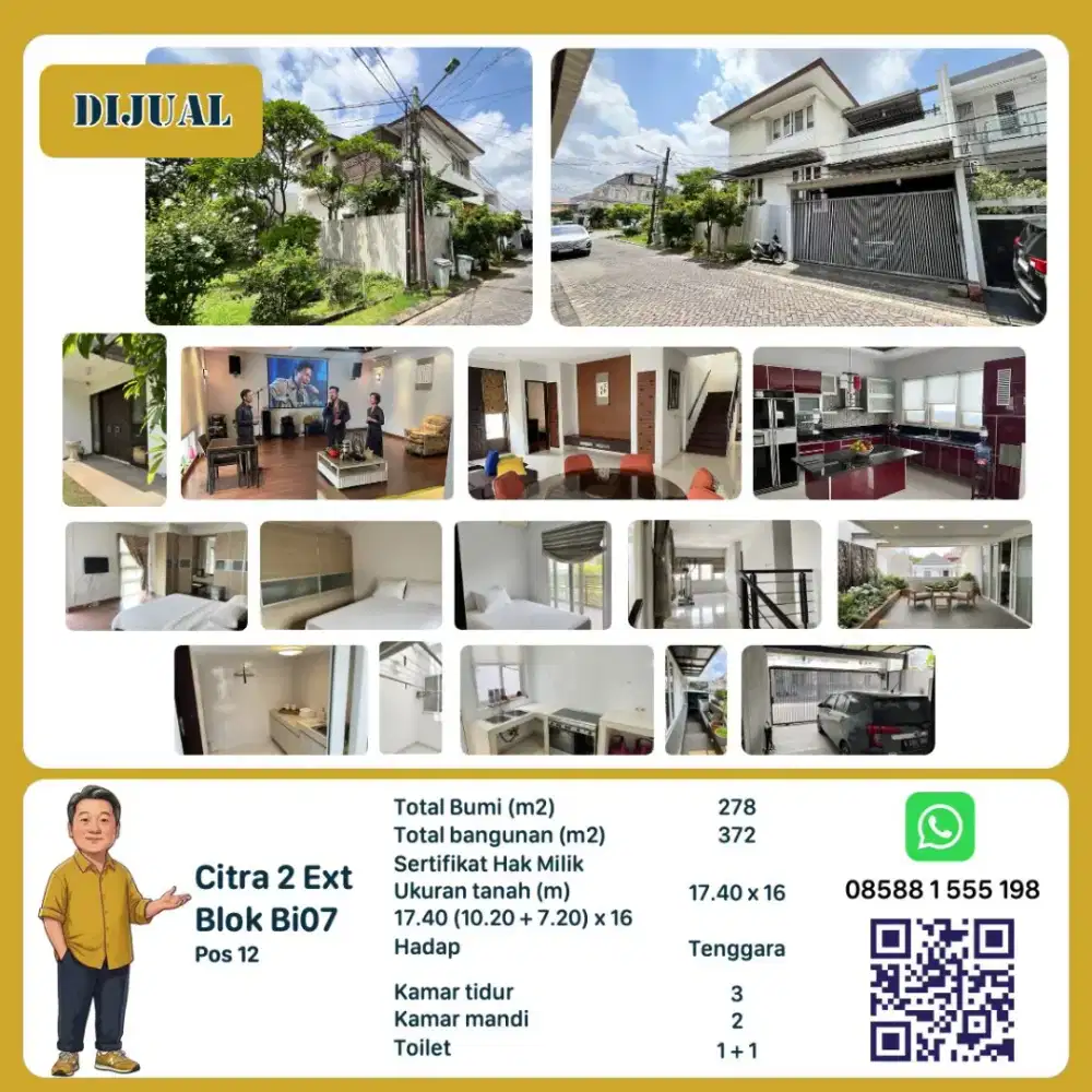 Rumah nyaman di Citra 2 Ext blok Bi07pos 12