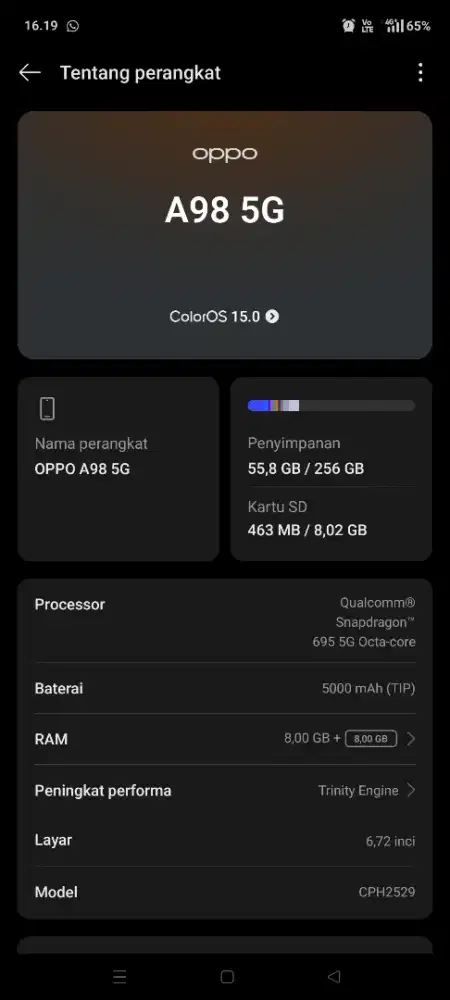 Dijual Hp Oppo A98 5G