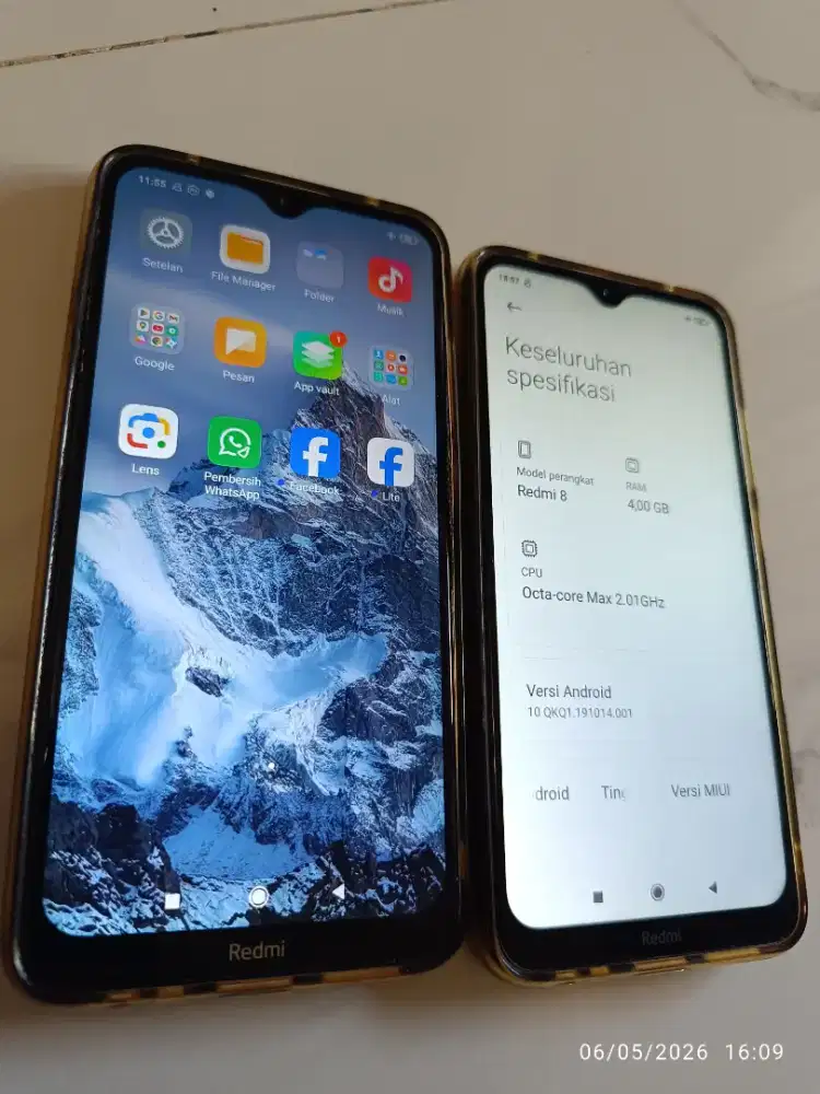 DIJUAL MURAH 2 UNIT HP REDMI 8 RAM 4