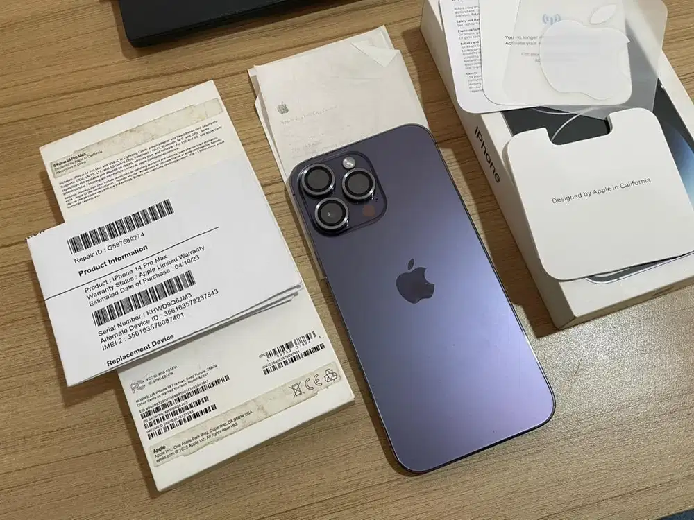 Resmi unit pengganti iphone 14 pro max 256gb nett
