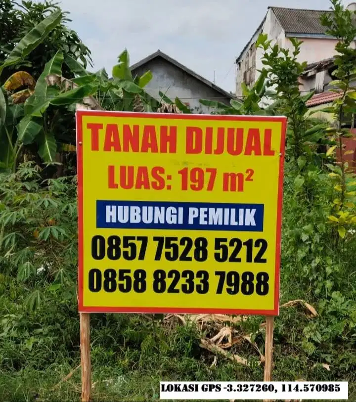 Tanah SHM dekat Pelabuhan Trisakti Banjarmasin