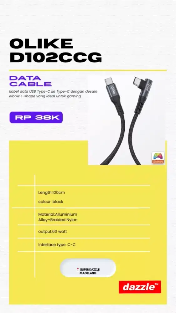 Kd olike D102CCG Letter L black
