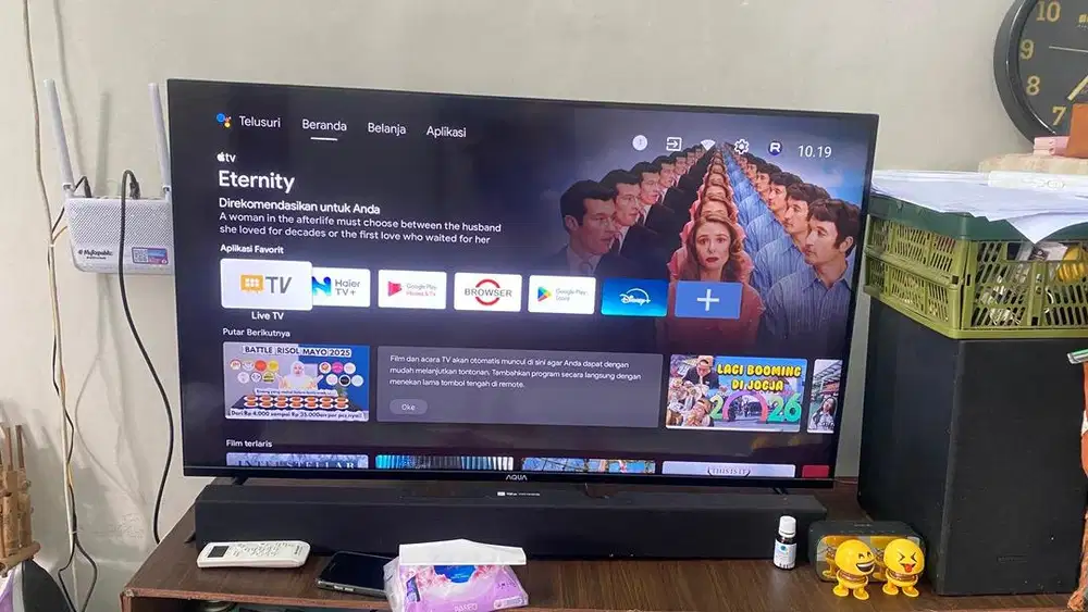 TV LED 4K UHD 43 inch Android TV Merk Aqua